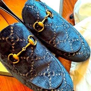 My Gucci dress shoes.  Size 13 US Blue suede shoes.  Purchased at Gucci